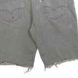 LEVI'S Mens Grey Cotton Blend Denim Cut-Off Shorts M W34 Casual Summer