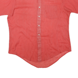 MAC PHERGUS Mens Red Striped Shirt M Button Down Collar Short Sleeve Casual