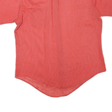 MAC PHERGUS Mens Red Striped Shirt M Button Down Collar Short Sleeve Casual