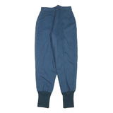 MIX AND MATCH Womens Relaxed Blue Polyester Blend Woven Trousers W26 L31 Cuffed