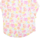 LAUREN RALPH LAUREN Womens Cream Floral Day Cotton Blend Shirt Dress M Casual
