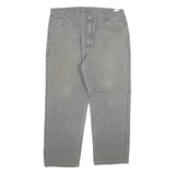 DICKIES Mens Jeans Grey Regular Straight Denim W40 L30 Workwear Utility