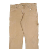 DICKIES Mens Regular Fit Beige Cotton Blend Straight Leg Trousers W32 L30