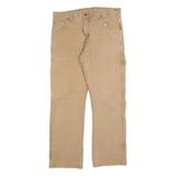 DICKIES Mens Regular Fit Beige Cotton Blend Straight Leg Trousers W32 L30