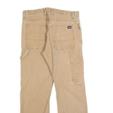 DICKIES Mens Regular Fit Beige Cotton Blend Straight Leg Trousers W32 L30