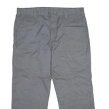CARHARTT Mens Grey Regular Fit Straight Leg Trousers W42 L30 Workwear Utility