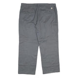 CARHARTT Mens Grey Regular Fit Straight Leg Trousers W42 L30 Workwear Utility