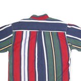 CATALINA Mens Red & Navy Striped Cotton Shirt XL Button-Down Casual Summer