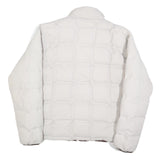 REEBOK Mens White Zip Jacket M Polyester Blend Plain Sport Casual Lightweight