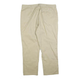 DICKIES Mens Cotton Blend Beige Regular Fit Straight Leg Trousers W40 L30