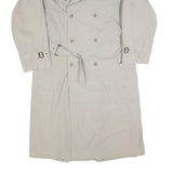 BUGATTI Mens Beige Classic Trench XL Polyester Blend Button Jacket Elegant