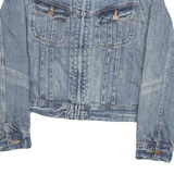 RALPH LAUREN Womens Blue Denim Jacket M Cotton Blend Classic Button Closure