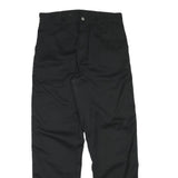CARHARTT Mens Black Cotton Blend Regular Straight Trousers W31 L30 Durable Work