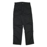 CARHARTT Mens Black Cotton Blend Regular Straight Trousers W31 L30 Durable Work