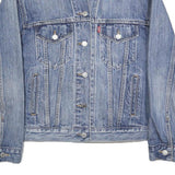 LEVI'S Mens Blue Denim Jacket S Cotton Button Plain Casual Vintage Style