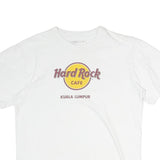 HARD ROCK CAFE Womens White Kuala Lumpur Logo Classic T-Shirt XL Short Sleeve