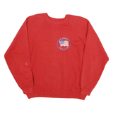 HANES Mens Red Sweatshirt L Crew Neck Cotton Blend Oullette Annual Old Fashioned