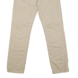 LEVI'S Mens Cotton Blend Beige Classic Straight Trousers W28 L28 Zip Closure
