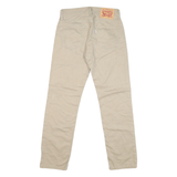 LEVI'S Mens Cotton Blend Beige Classic Straight Trousers W28 L28 Zip Closure