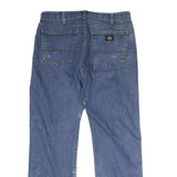 DICKIES Mens Jeans Blue Regular Straight Denim W34 L30 Workwear Casual