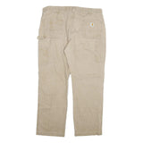 CARHARTT Mens Jeans Beige Relaxed Straight Denim W40 L32 Durable Workwear