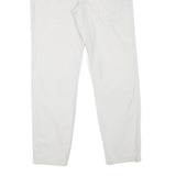 TOMMY HILFIGER Mens Cotton Blend White Slim Straight Trousers W30 L30 Classic