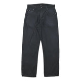 BOSS Mens Cotton Blend Black Regular Straight Trousers W30 L29 Smart Casual