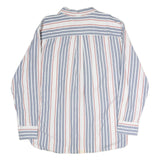 TOMMY HILFIGER Mens Blue & Red Stripe Shirt 2XL Cotton Casual Long Sleeve