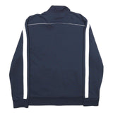 STARTER Mens Navy Blue & White Zip Up Jacket XL Polyester Plain Sport Track