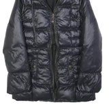 CALVIN KLEIN JEANS Womens Black Quilted Jacket S Polyester Blend Zip Collar