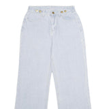 Womens Regular Fit Wide-Leg Denim Light Blue Cotton Blend Jeans W26 L30 Relaxed