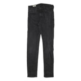 LEVI'S Womens Black Regular Skinny Denim W30 L32 Zip Classic Jeans