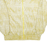 VALENTINA Womens Yellow Zip Jacket One Size Polyester Shiny Plain Casual