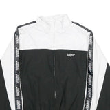SNIPES Womens Black & White Zip Jacket XS Polyester Track Team Logo Casual