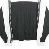 SNIPES Womens Black & White Zip Jacket XS Polyester Track Team Logo Casual