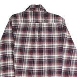 JACHS Mens Red & White Check Shirt L Casual Cotton Blend Long Sleeve Button