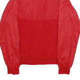 ADIDAS Mens Red XL Cotton Blend Jacket Zip Plain Classic Sportswear