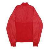ADIDAS Mens Red XL Cotton Blend Jacket Zip Plain Classic Sportswear