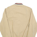 SCOTCH & SODA Mens Beige Cotton Blend Bomber Jacket L Plain Striped Ribbed