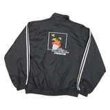 ADIDAS Mens Black Zip Track Jacket L Polyester Blend Plain Religious Tolerance