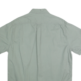 EDDIE BAUER Womens Blue Short Sleeve Cotton Shirt M Button Down Casual Summer