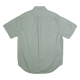 EDDIE BAUER Womens Blue Short Sleeve Cotton Shirt M Button Down Casual Summer