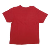 BAISCO Mens Red Nebraska Graphic T-Shirt L Short Sleeve Crew Neck Casual Cotton