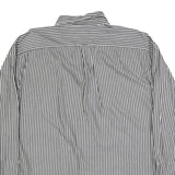 NAUTICA Mens Black & White Striped Shirt 2XL Cotton Long Sleeve Button Down