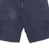CARHARTT Mens Cotton Blend Navy Blue Cargo Shorts M W32 Workwear Casual