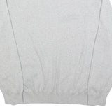 POLO RALPH LAUREN Mens Grey Plain V Neck Basic Knit Jumper 2XL Cotton Classic