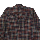 NATURAL LIFE Mens Red Brown Check Shirt XL Button Down Long Sleeve Cotton