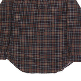 NATURAL LIFE Mens Red Brown Check Shirt XL Button Down Long Sleeve Cotton