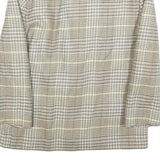 YOUR SIXTH SENSE Womens Brown & Beige Wool Check Button Jacket M Woven Tailored