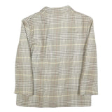 YOUR SIXTH SENSE Womens Brown & Beige Wool Check Button Jacket M Woven Tailored